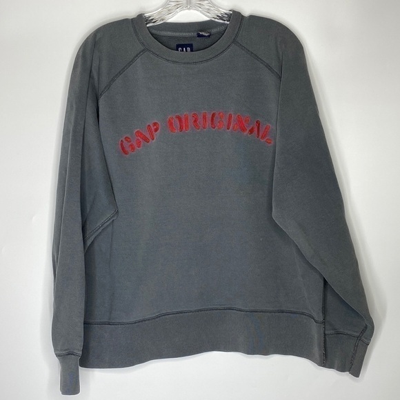 Vintage Gap Gray Crewneck Sweatshirt Gap Original Men's Size Small - Picture 1 of 6